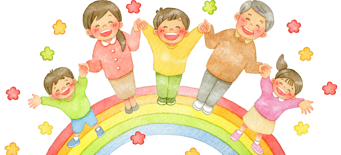 虹の要素が追加されたメインビジュアル